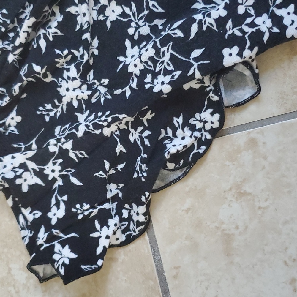 Loveappella Black White Floral Dress sz S - Picture 5 of 8